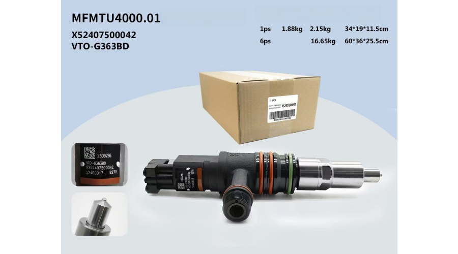 X52407500050 High pressure common rail injector for MTU4000.01 diesel engine
